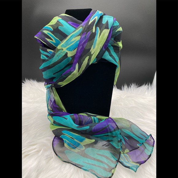 Chico's Accessories - Chico’s 100% Silk Oblong Scarf